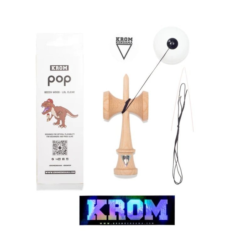 Krom POP LOL Bianco Kendama Iniziazione | Forma CK - immagine 3 di 8