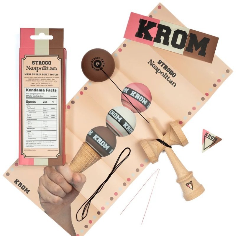 Krom Strogo Neapolitan Chocolate Kendama | Forma Lambo - imagen 7 de 7