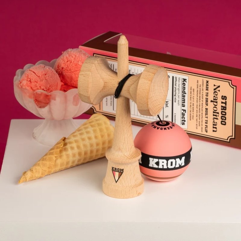 Krom Strogo Neapolitan Fraise Kendama | Forme Lambo - image 2 sur 7