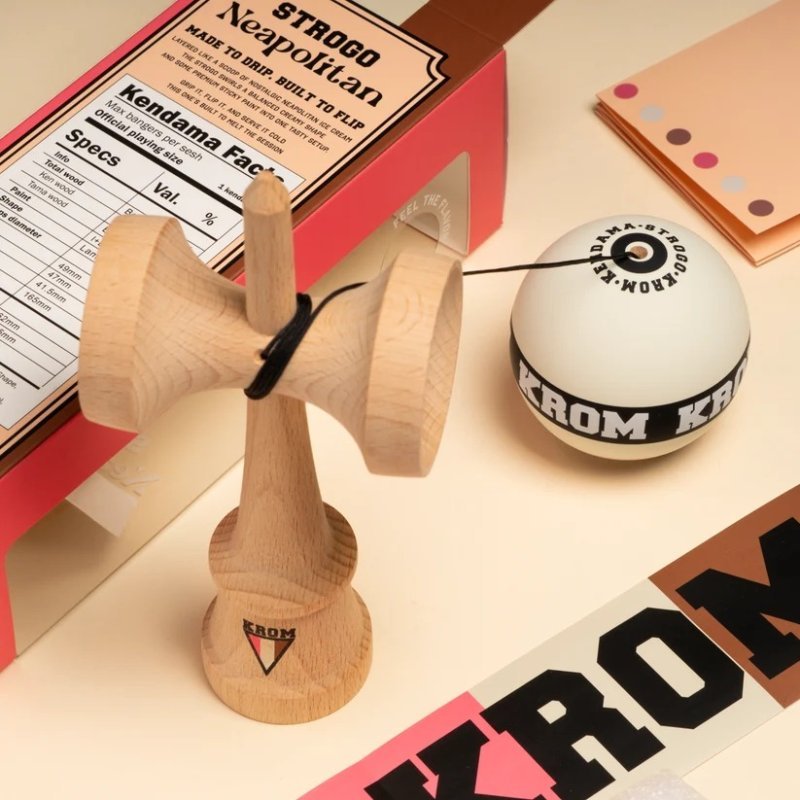 Krom Strogo Neapolitan Vainilla Kendama | Forma Lambo - imagen 4 de 7