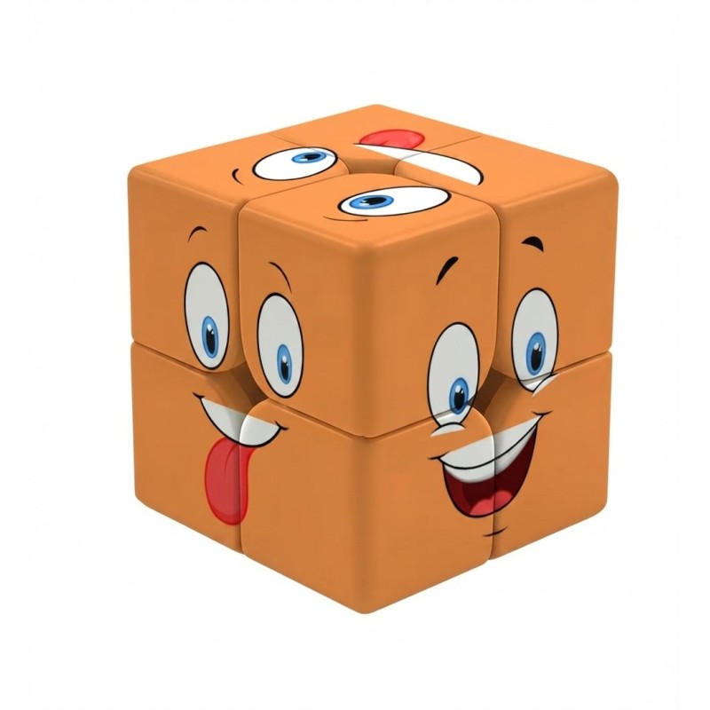 Ziina Emoji cube 2x2 Orange | The Joker House