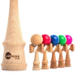 Kendama USA : Set of 5 Nano Kendamas - Natural, Red, Blue, Green, Pink