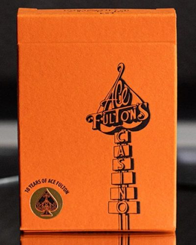 Baraja de Cartas: ACE FULTON'S 10 YEAR ANNIVERSARY SUNSET ORANGE PLAYING CARDS