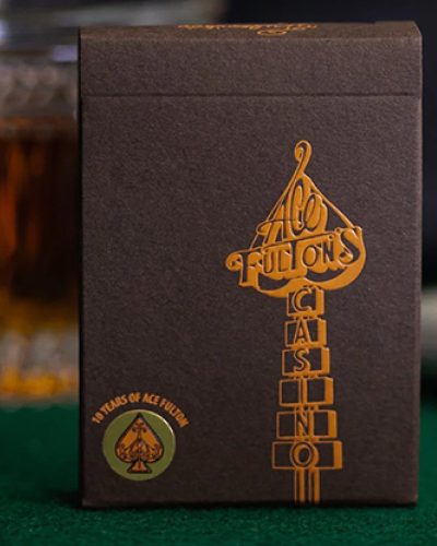 Baraja de Cartas: ACE FULTON'S 10 YEAR ANNIVERSARY TOBACCO BROWN PLAYING CARDS