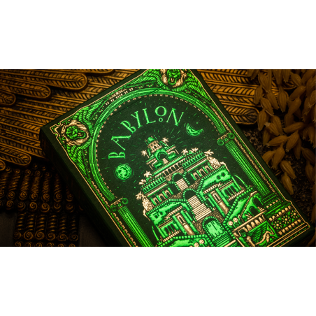 Baraja de Cartas: Babylon (Forest Green) Playing Cards by Riffle Shuffle