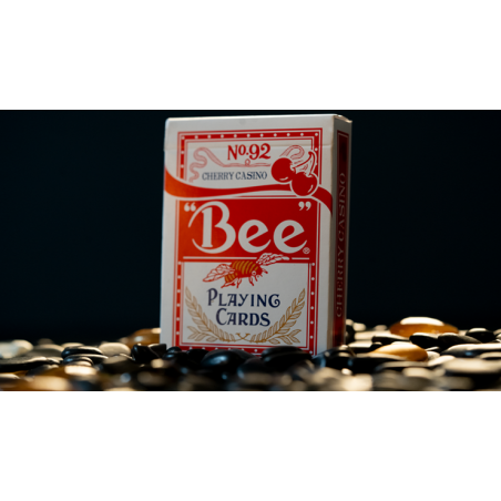 Limited Bee x Cherry Red playing cards – premium deck