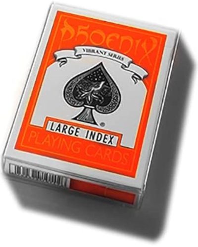Phoenix Vibrant Series Laranja Índice Jumbo – Baralho de Cartas