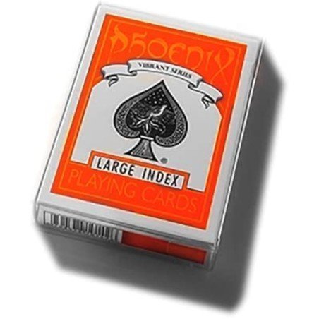 Phoenix Vibrant Series Laranja Índice Jumbo – Baralho de Cartas