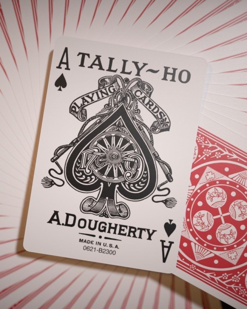 Tally-Ho Fan Rosso – Carte da Gioco - immagine 2 di 5