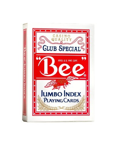 Bee Índice Jumbo Vermelho – Baralho de Cartas