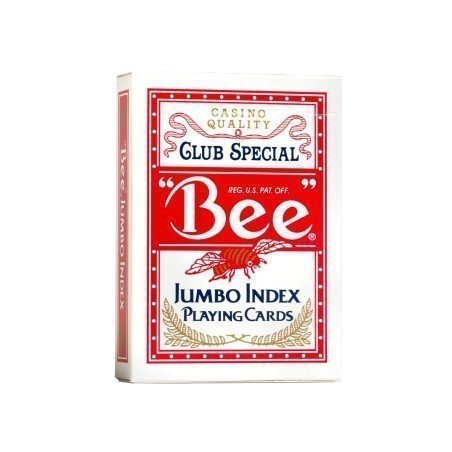 Bee – Carte con Indice Jumbo – Design Casinò Rosso
