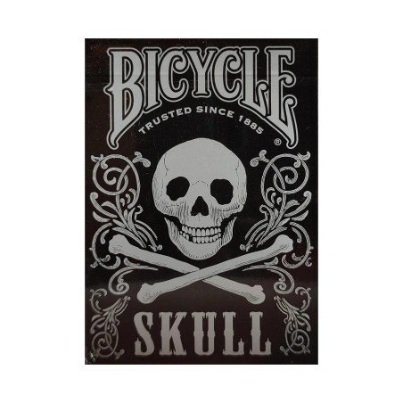 Baralho Bicycle Skull Metallic Silver - Bicycle