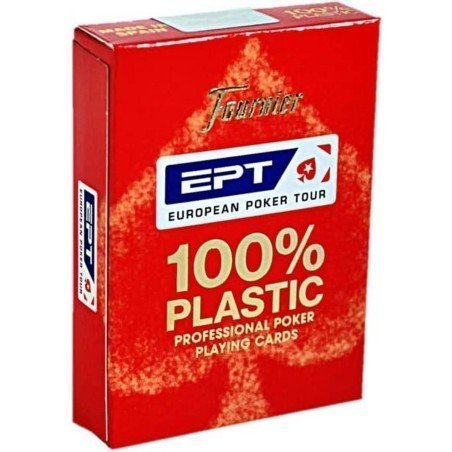 Fournier 100% Plastique EPT Rouge – Jeu de cartes