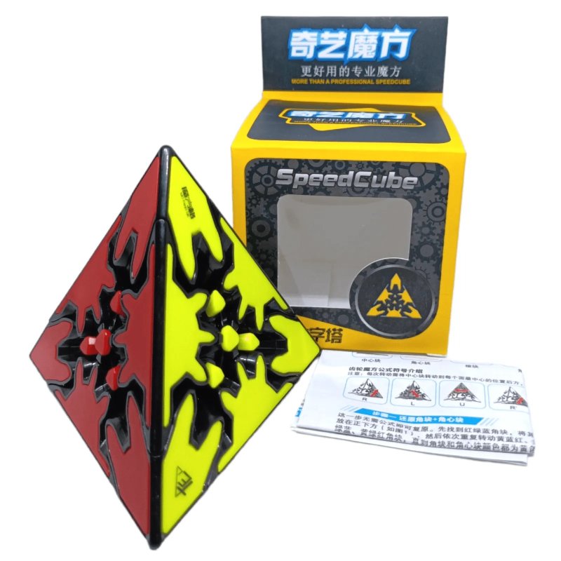 QiYi Gear Pyraminx Negro con Teselas - imagen 2 de 3