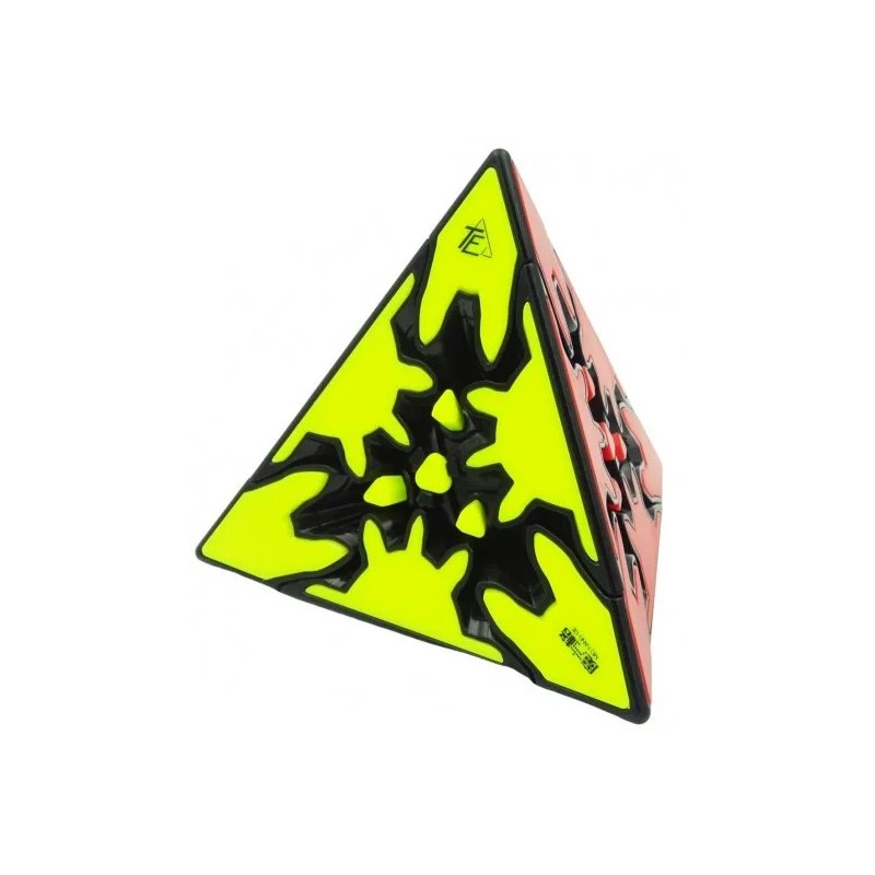 QiYi Gear Pyraminx Noir avec Tuiles
