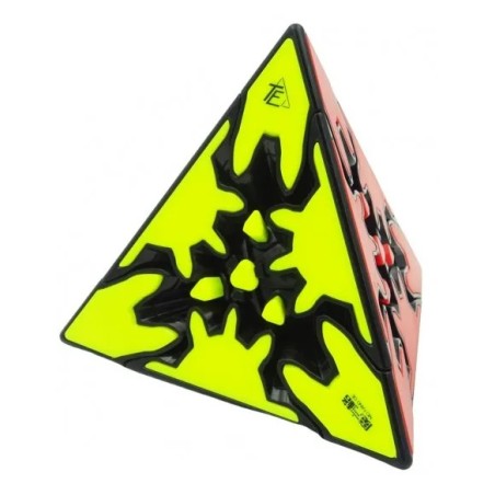 QiYi Gear Pyraminx Nero con Tessere