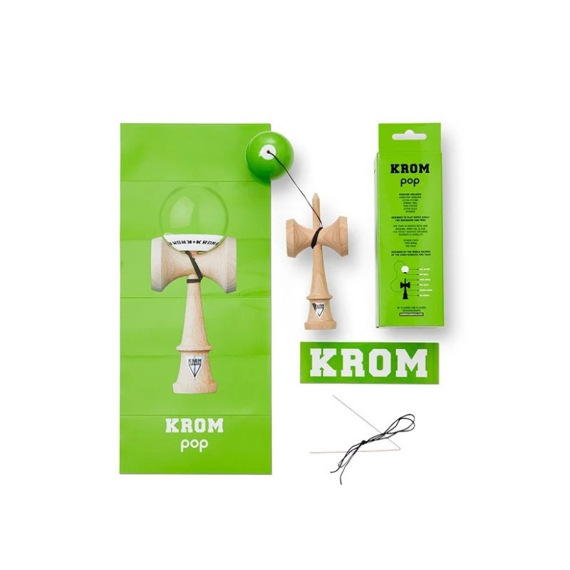 Krom POP LOL Lime Green Kendama | Entry-Level CK Shape - image 3 of 8